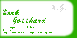 mark gotthard business card