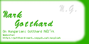 mark gotthard business card